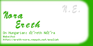 nora ereth business card